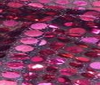 pink ~ black HIGH QUALITY SEQUINS FABRIC 6mm