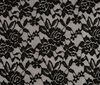Black Bi-Stretch Lace Fabric Floral Pattern