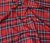 red ORIGINAL SCOTTISH TARTAN FABRIC YARD WARE