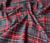 Gray~ red ORIGINAL SCOTTISH TARTAN FABRIC YARD WARE