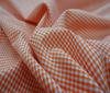 Orange Patchwork Cotton Fabric Vichy 2mm