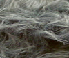 grey LONG HAIR TEDDY BEAR FUR FABRIC