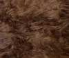 chocolate brown LONG HAIR TEDDY BEAR FUR FABRIC