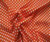 Orange Punkte 9mm Baumwollstoff Bedruckt Stoff Meterware Stoffe