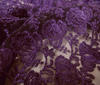 Violett (Blätter) Spitzenstoff Luxus 2x Bogenkante Stoff