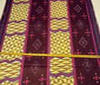 burgundy ~ multi coloured Patchwork Stripes Cotton Fabric