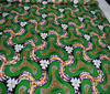 Green~multicolored Patchwork Water Animals Cotton Fabric