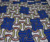 Royal Blue~multicolored Patchwork fantasie Weaves Cotton fabric