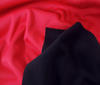 Schwarz ~ Rot Doubleface Neopren-imitat ~ Funktions-Fleece Stoff