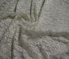 Wool-White Bi-Stretch Spandex Lace Fabric Flower Design