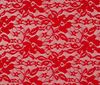 Red Bi-Stretch Spandex Lace Fabric Flower Design