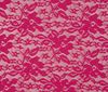 Pink Bi-Stretch Spandex Lace Fabric Flower Design Stoff Stoffe