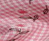 pink ~ white Cotton Fabric Tartan ~ Flower Patchwork