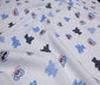 baby blue ~ white Cotton Fabric ~ Tartan Children Patchwork