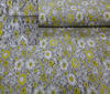 Grey ~ Yellow Original Patchwork Flowers Cotton Fabric