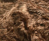 Dark Brown Mongolian Shaggy Fake Fur fabric