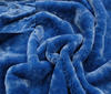 Meerblau Baumwolle~Viskose Designer Kaninfell Italienisch Stoff