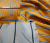 Orange ~ blue REST 3,2m High Quality Silk Stripes Design fabric