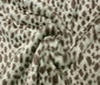 silberblau~dklbraun Fell Stoff Leopard-Art Kuschelfell Kurzflor