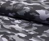 Gray ~ white High quality cotton PU leather fabric camouflage